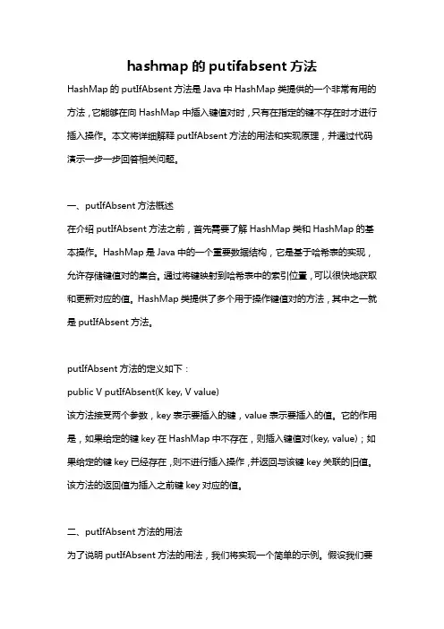hashmap的putifabsent方法