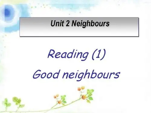 Neighbours PPT课件 47(5份) 译林牛津版2