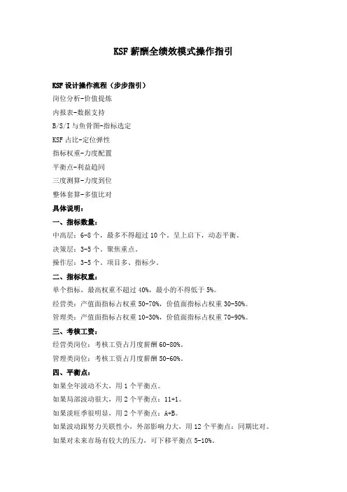 8【操作】KSF薪酬全绩效模式操作指引