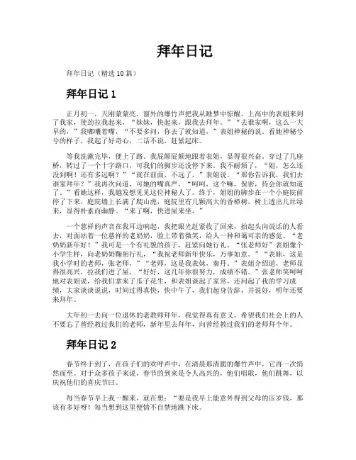 拜年日记-专业文档!