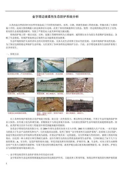 金字塔柔性生态防护系统分析与应用