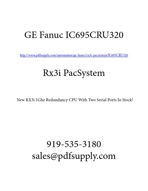 GE Fanuc RX3i PACSystem IC695CRU320产品说明说明书