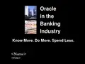 ORACLE商业银行解决方案