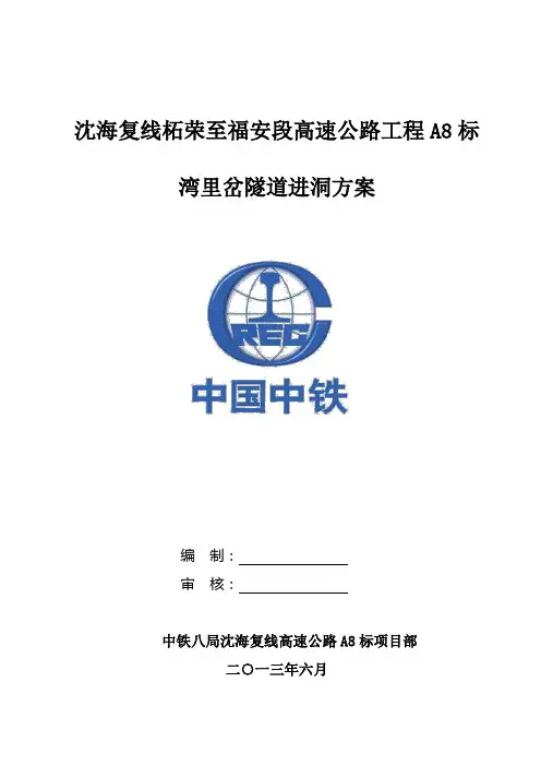 隧道进洞施工方案