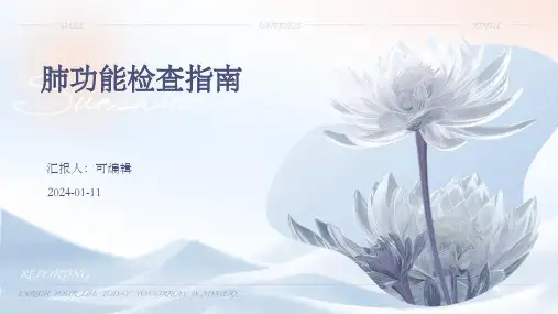 肺功能检查指南
