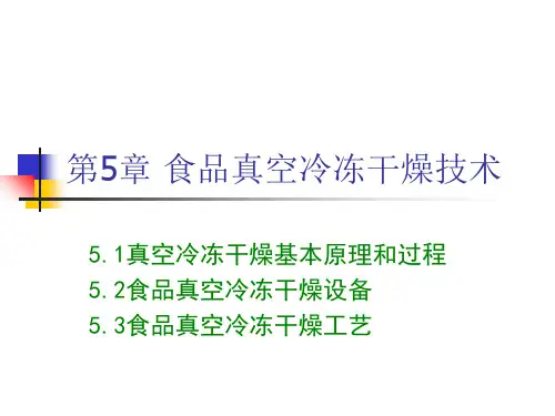 第5章食品真空冷冻干燥技术讲述