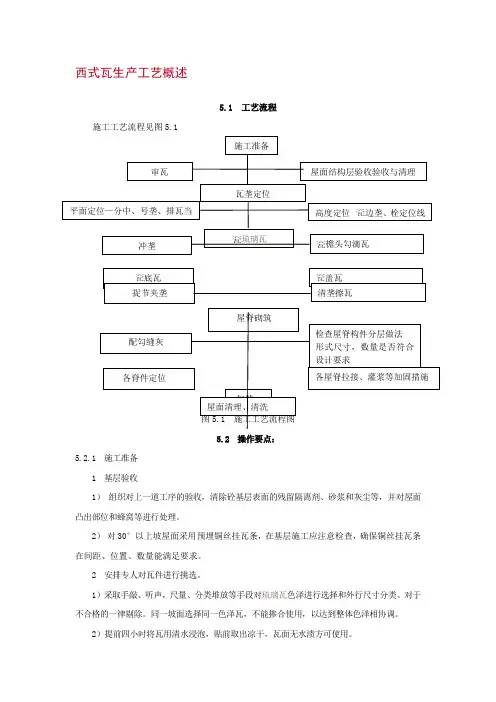 琉璃瓦施工工艺流程及操作要点