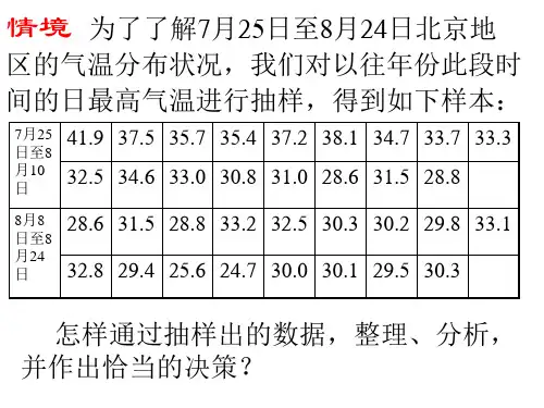 频率分布表[下学期]  江苏教育出版社(PPT)5-1