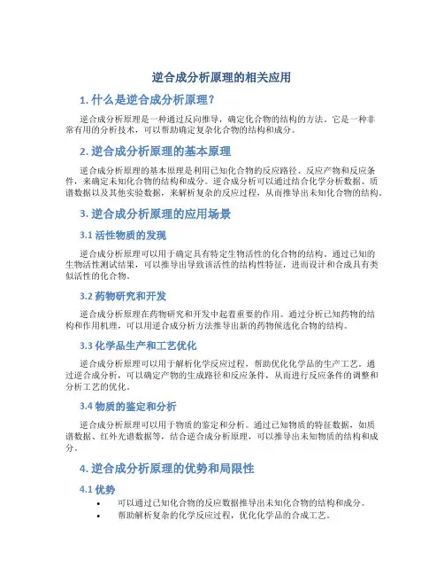 逆合成分析原理的相关应用