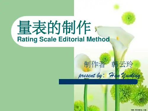 量表的制作ppt课件