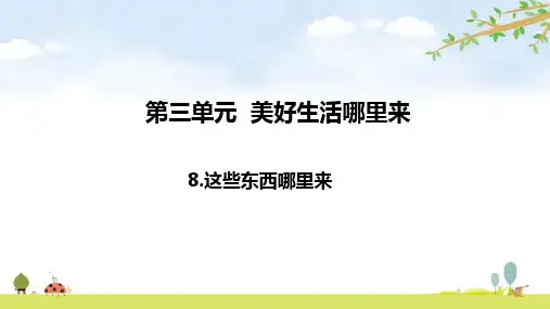 这些东西哪里来小学四年级下册道德与法治PPT课件