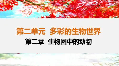 中考生物 第2单元 第2章 生物圈中的动物复习课件