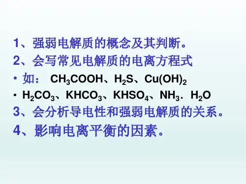 水溶液中的离子平衡章末总结课件