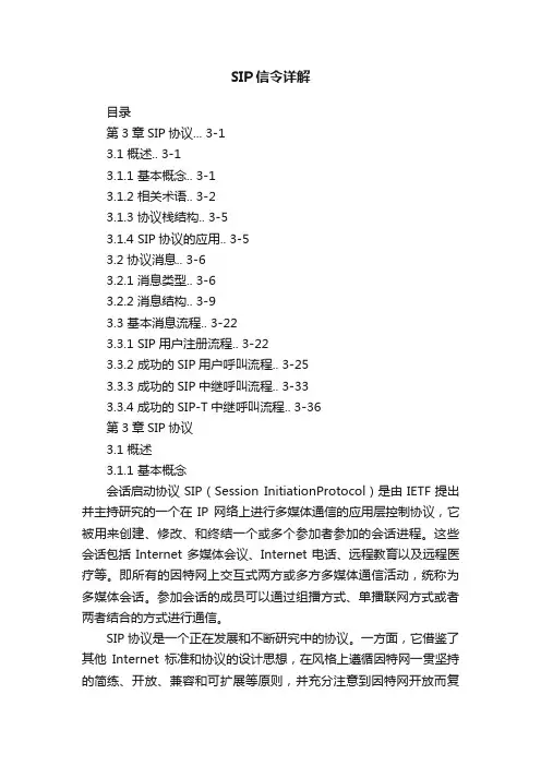 SIP信令详解