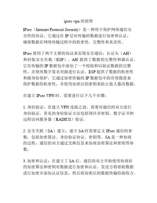 ipsec vpn 的原理