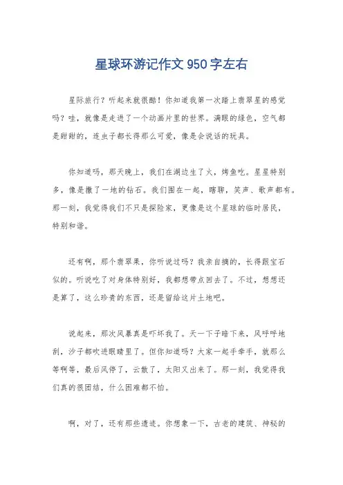 星球环游记作文950字左右