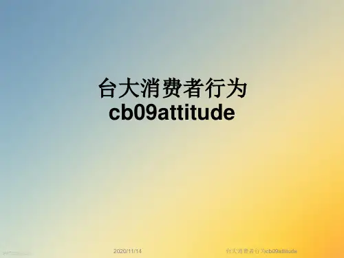 台大消费者行为cb09attitude