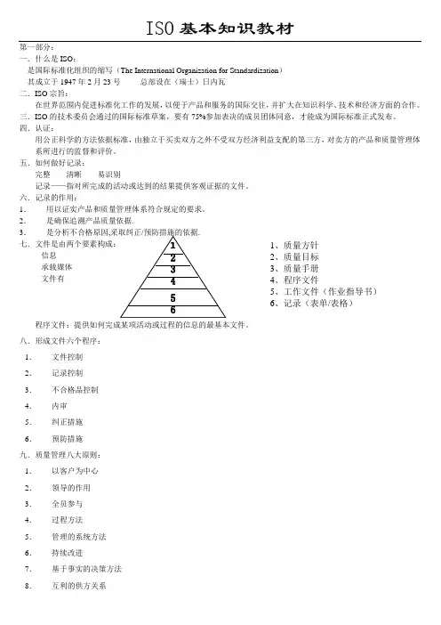 ISO基本知识培训教材