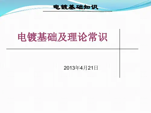 电镀基础知识培训