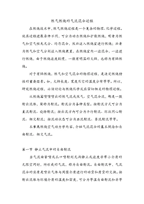 燃气燃烧的气流混合过程.doc
