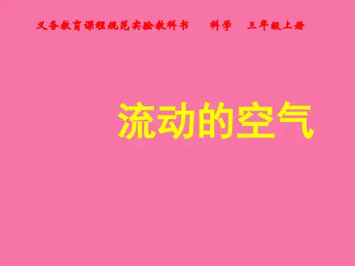 三年级上册科学-5.2《流动的空气》说课｜湘教版 ppt课件