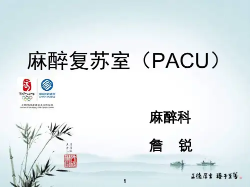 麻醉复苏室(PACU)