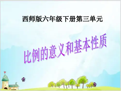 六年级下数学-比例-西师大版-课件PPT(16张)