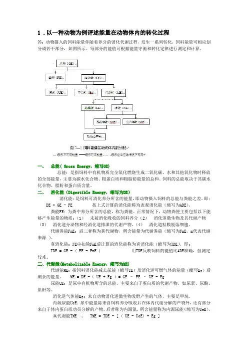 华南农业大学高级动物营养学期末考试题