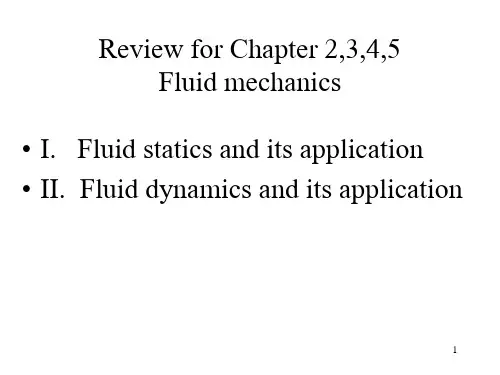 天大化工原理-英文版课件-review-2345-11Fluid mechanics