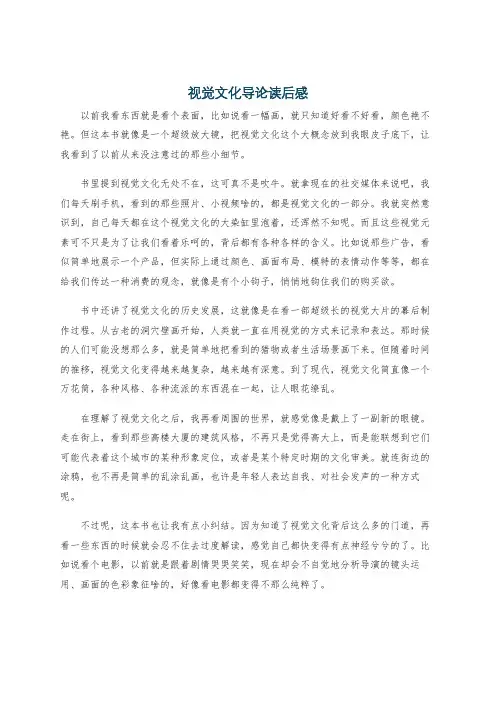 视觉文化导论读后感