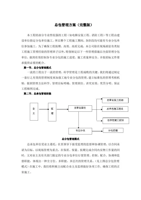 总包管理方案(完整版)