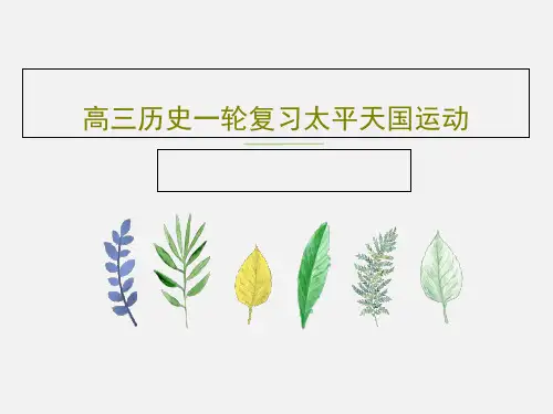 高三历史一轮复习太平天国运动共33页文档
