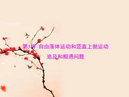 2021届高考物理一轮复习-专题一 第3讲 自由落体运动和竖直上抛运动追及和相遇问题 (共38张PPT)