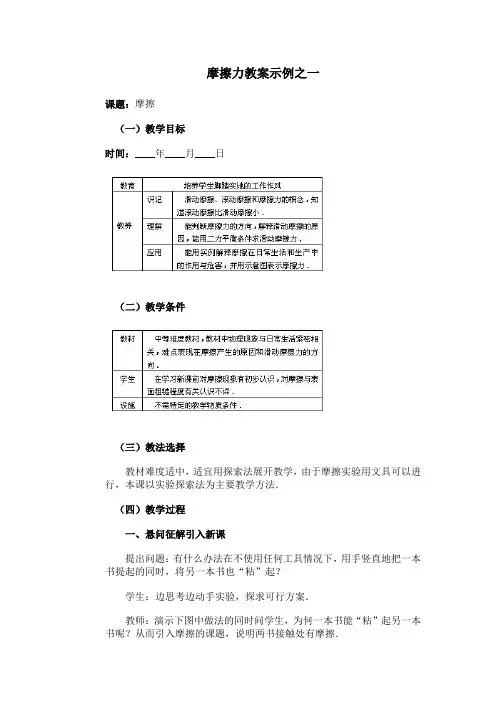 摩擦力案例