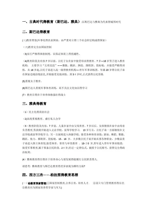 外国教育史重点整理
