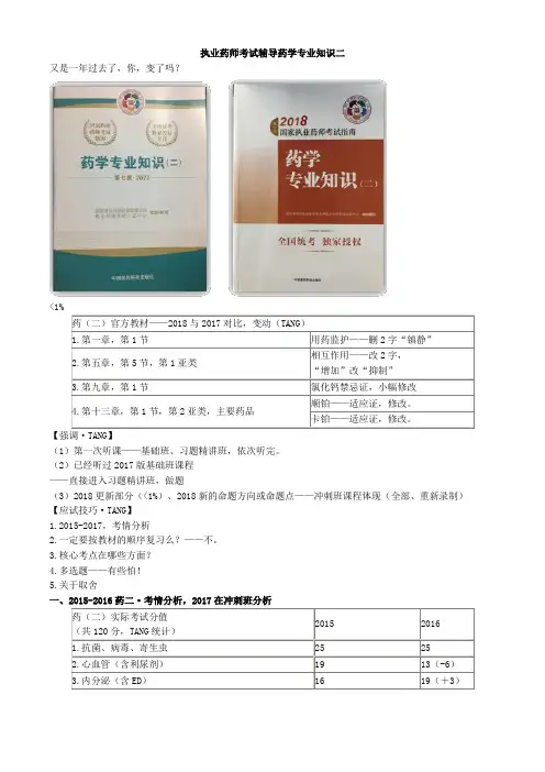 执业药师考试辅导药学专业知识二
