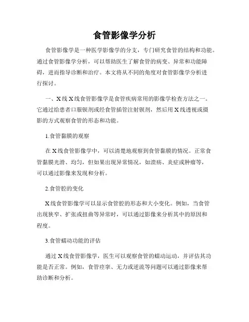 食管影像学分析
