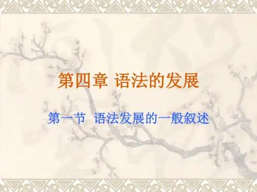 语法的发展 PPT课件