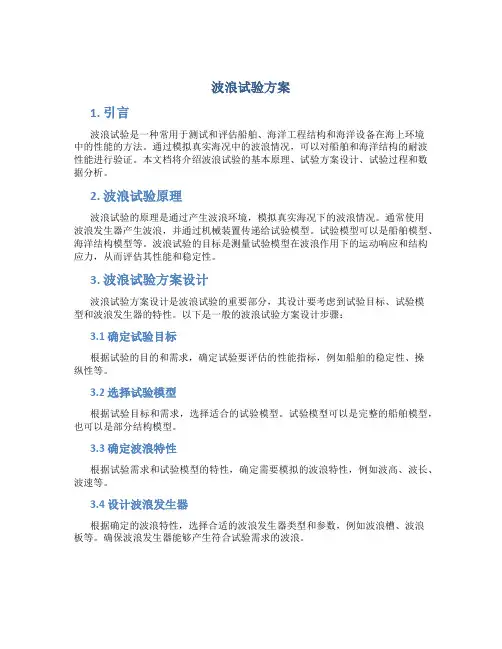 波浪试验方案