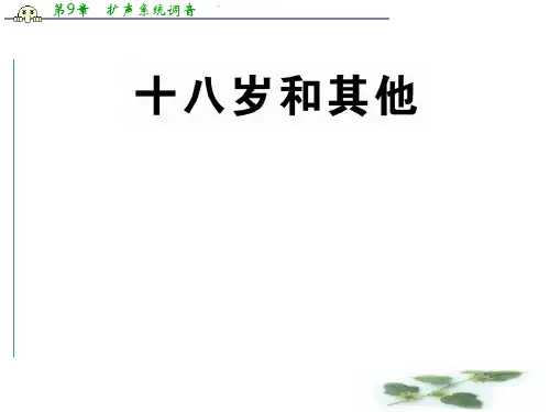 高一语文同步课件：1.2.1《十八岁和其他》3(苏教必修1)