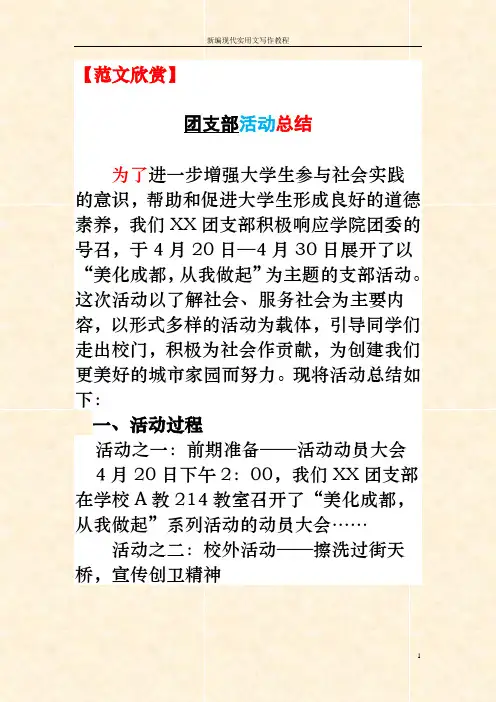 团支部活动总结