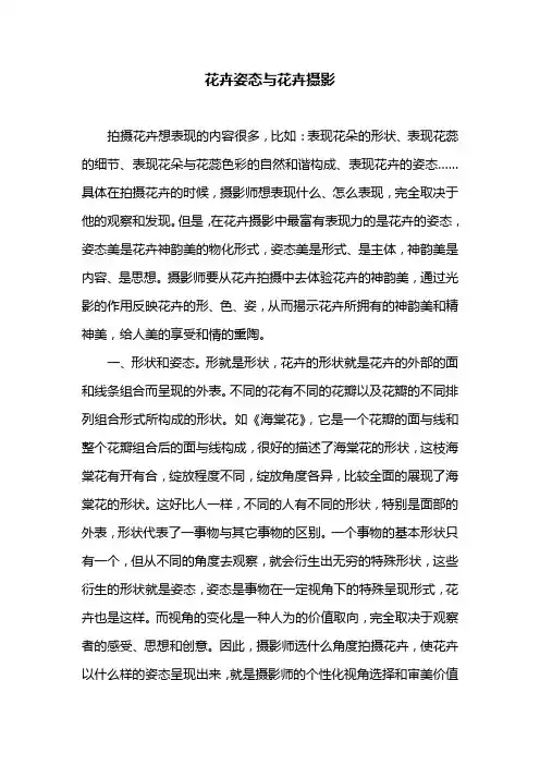 花卉姿态与花卉摄影