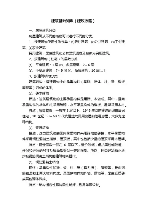 建筑基础知识（建议收藏）
