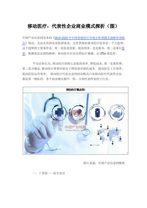 移动医疗代表性企业商业模式探析