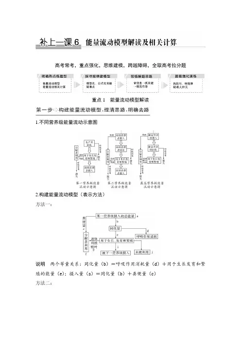 补上一课6含亮剑高考21 能量流动模型解读及相关计算.doc
