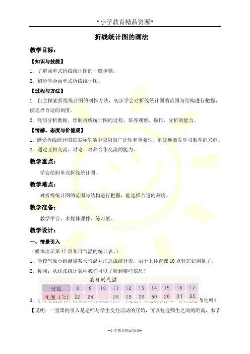 沪教版四年级下册数学3.2折线统计图的画法教案 (3)