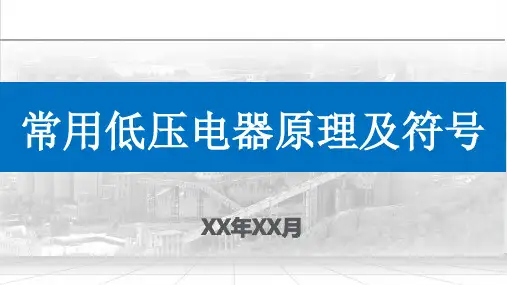 常用低压电器原理及符号(课件)