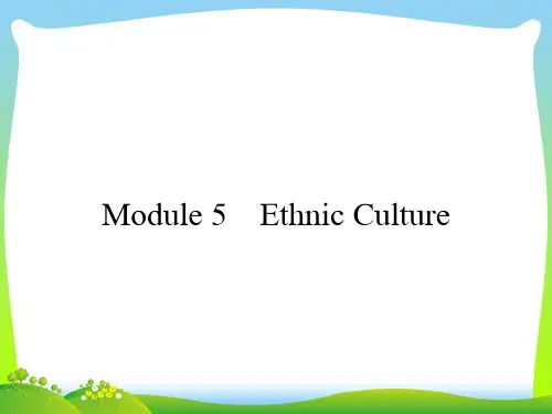高中英语选修七(外研版)课件：Module 5 Ethnic Culture5.1
