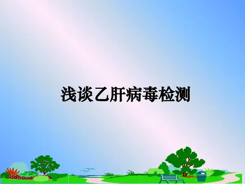 最新浅谈乙肝病毒检测ppt课件