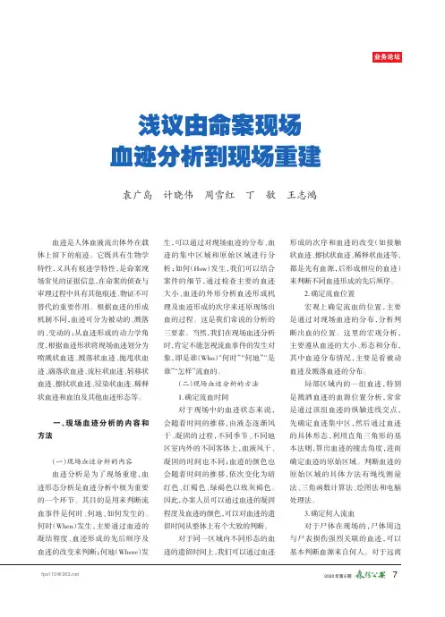 浅议由命案现场血迹分析到现场重建